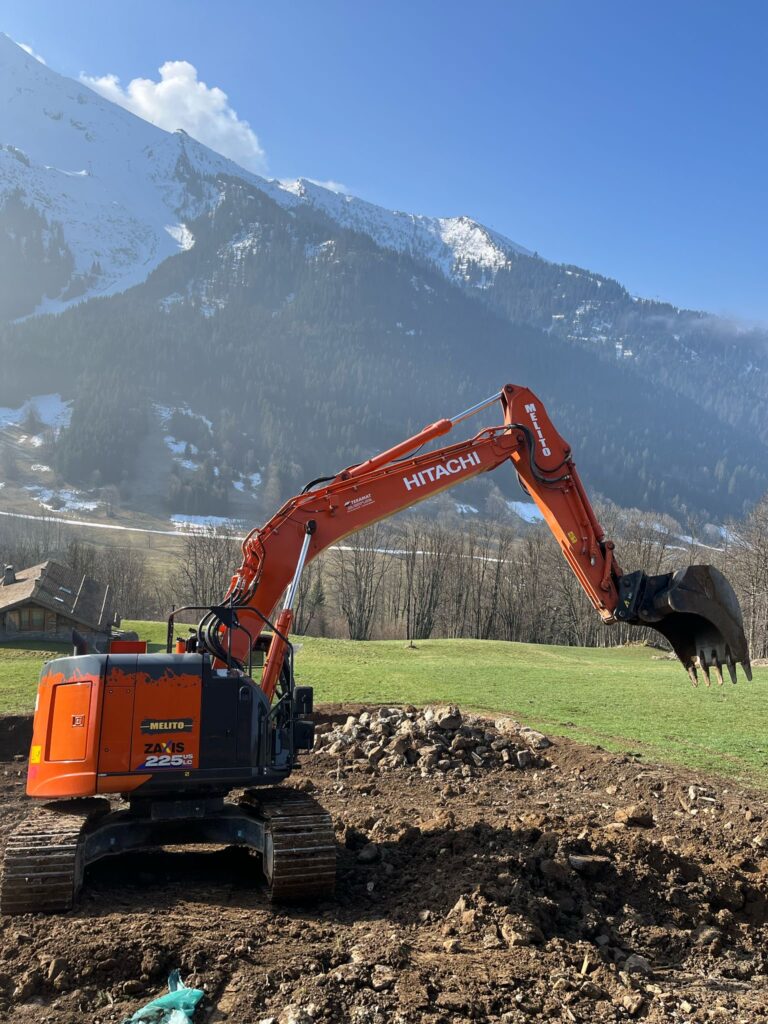Pelle Hitachi pour du terrassement
